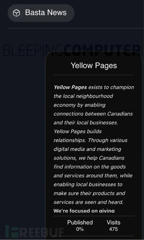 加拿大黄页遭Black Basta勒索组织攻击，大量隐私数据被盗！
