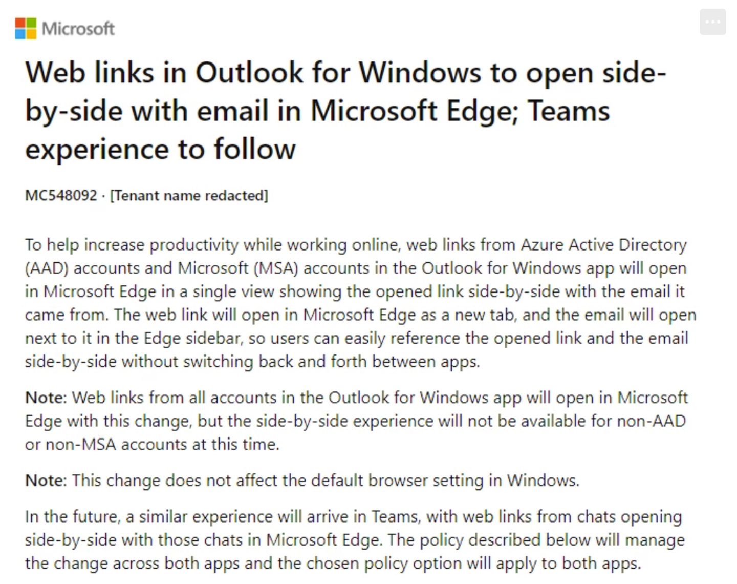 微软强制使用 Edge 浏览器打开 Outlook 和 Teams 中的链接，惹怒 IT 管理员